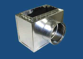 M&M 648 Series 648-887 Register Boot With Side Adapter, 8 in L Register Opening, 8 in W Register Opening, 9 in H