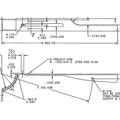 TRANE® BRK01161 Bearing Arm Bracket