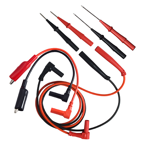 Fieldpiece Instruments Deluxe ADK7 Silicone Test Lead Kit, L-Shaped Banana Plug, Alligator Clip, Molex Tip, 3' (Silicone Leads), 9" (Alligator Clip Extensions) Lead Length, Insulated, Silicone (Leads), Vinyl (Alligator Clip Extensions), 2 Cords, 302 Â°F (Silicone Leads), 176 Â°F (Alligator Clip Extensions), Includes Electrical Parameters