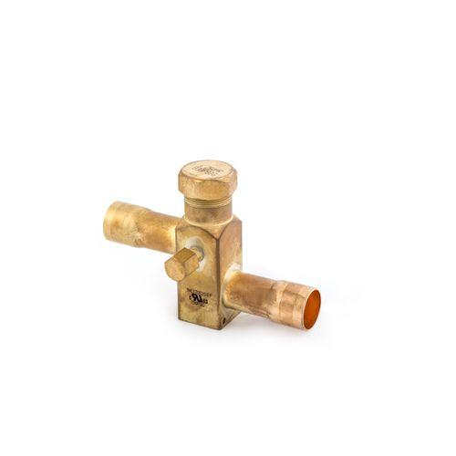 DiversiTech SERVICE-BAR-7-S-T Service Valve, 7/8" Nominal Size, ODF, Refrigerant (A2L, R-22, R134a, R407C, R-410A) Media, 714.7 PSI, -22-248 Â°F (Fluid), Alloy Brass, Manual