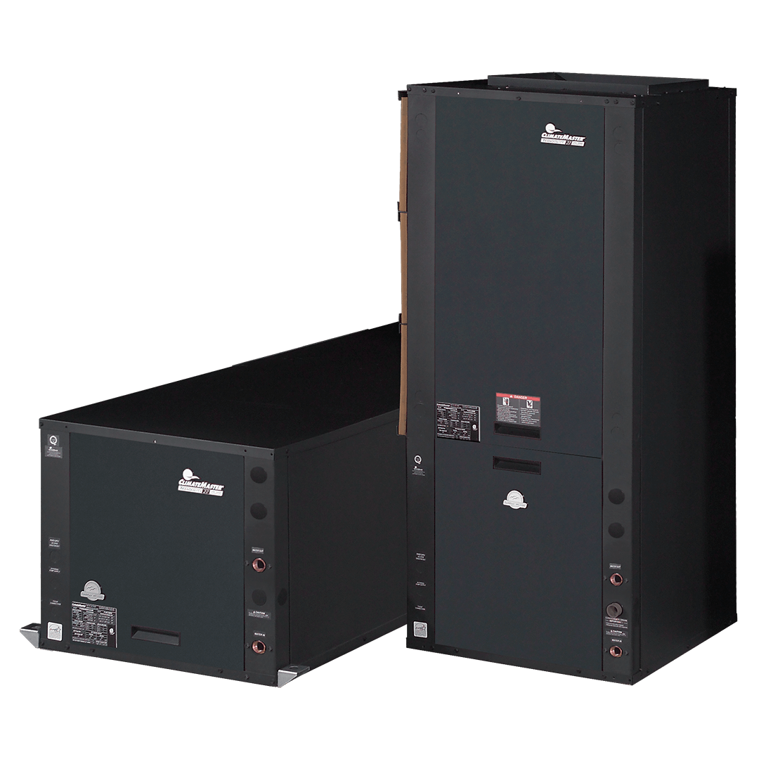 ClimateMaster Tranquility 30 Digital (TE) TEV064BGD02CRTS Water Source Heat Pump, 5 Tons, R-410A, Vertical, Upflow, Right Hand, 208/230 V, 16.2 EER (WLHP), 18.8 EER (GLHP), 24.4 EER (GWHP), 1" FPT (Water), 1/2" FPT (HWG) Connection, 1-Phase
