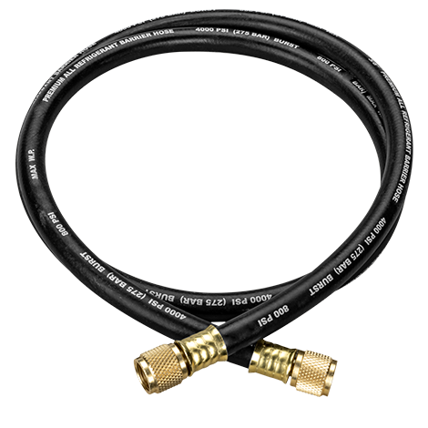 Fieldpiece Instruments HV1 Vacuum Hose, Female Flare, 3/8" x 3/8" Connection Size, A2L Compatible, 60" Length, 1 Hoses, 3/8" Nominal Size, 800 PSI (Working), 4,000 PSI (Burst)