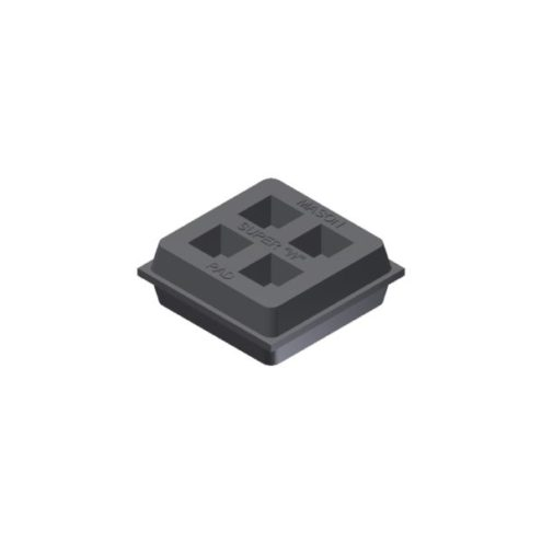 Mason Industries W Series R18X18MSW Neoprene Waffle Pad, 19,440 lbs (Recommended @ 60 PSI) Capacity, Neoprene, 18" Length, 18" Width, 3/8" Height