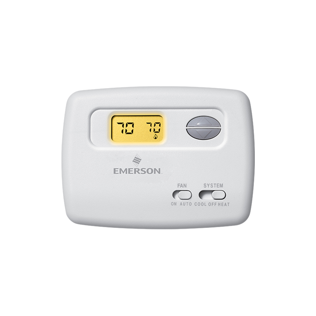 WHITE-RODGERS™ 70 Series 1F78-144 Thermostat, mV to 30 VAC, 1 to 1.5 A, 1.5 to 45 W, (2) AAA Battery, 1 Heat/1 Cool
