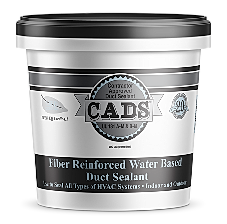 Polymer Adhesives CADS-1 Water-Based Duct Sealant, 1 gal, Paste, Gray, Slight Paint