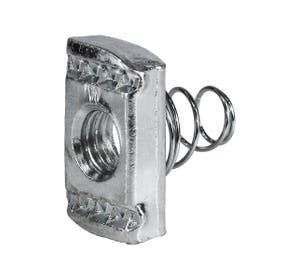 L.H. Dottie SSN38S Channel Nut w/ Short Spring, 3/8" Thread Size, Carbon Steel, Zinc Plated, 3/4" Width