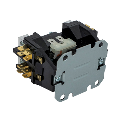 Packard C130A Definite Purpose Contactor, 1 (With Shunt) Pole, 30 A Contact Rating, 24 VAC, 600 VAC, 1-Phase, 40 A, 180 A (240 V), 150 A (480 V), 120 A (600 V)