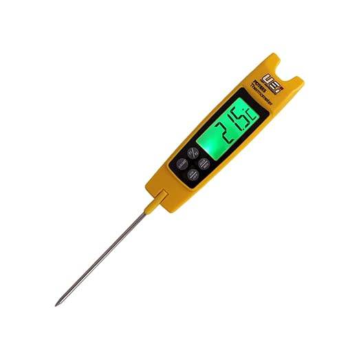 UEi Test Instruments PDT655 Differential Folding Pocket Thermometer, -58-572 Â°F, 5" Probe Length, Digital Readout, 0.1 Â°F (From -19.9 Â°F - 199.9 Â°F), 1 Degree (Otherwise) Resolution, Â± 1.8 Â°F (-22 - 302 Â°F), Â± 4 Â°F (Otherwise), 1 Second Response Time, Folding Probe Connection Type