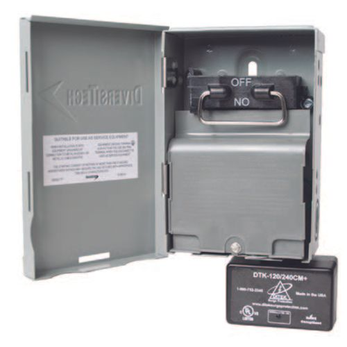 DiversiTech DDS-60 Fusible Disconnect Switch, 60 A, 240 VAC, NEMA 3R, 10 HP, 2 Pole, IP54, Metal