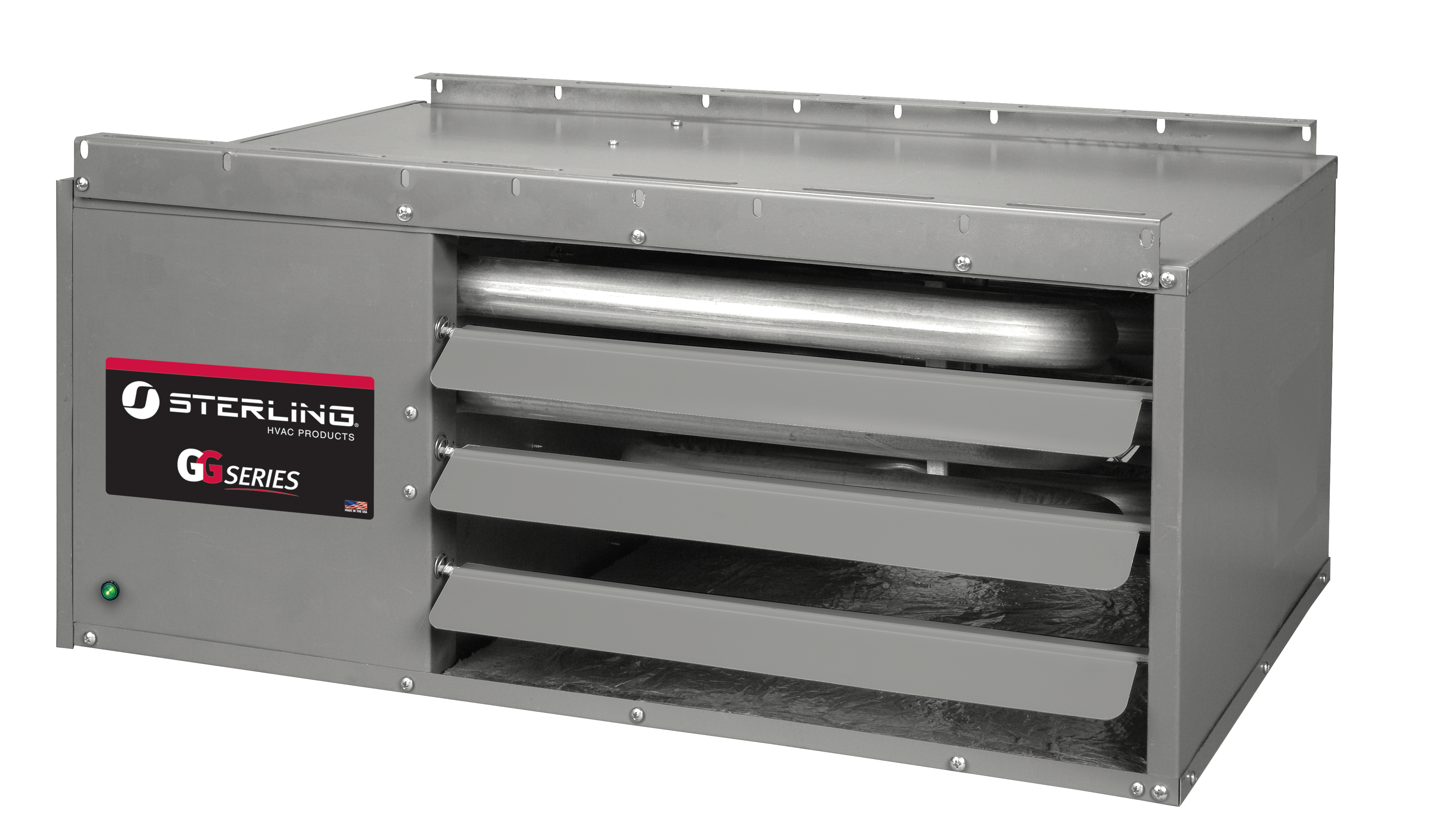 Sterling HVAC GG Series GG120A1NSA11 Low Profile Unit Heater, 120,000 BTU/hr (Input), 98,400 BTU/hr (Output), Natural Gas, 115/120 V, 75 W (Motor), NPT, 1/2" Connection Size, 1 Phase