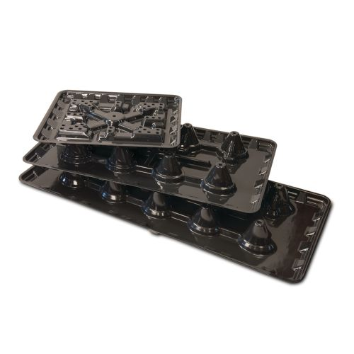 RectorSeal® Goliath Furnace Series AG-GF 96222 Drain Pan, 64 in L, 34 in W, 7-1/2 in D, Polymer, Black