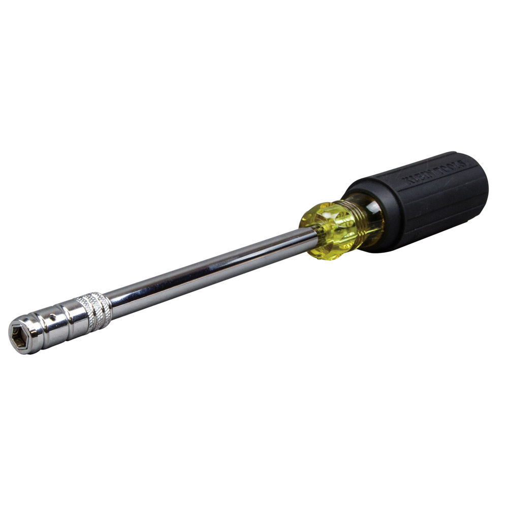 Klein Tools 65129-8 Hex Head Slide Drive Nut Driver, 1/4", 5/16" Point Size, 2-In-1, Slide Drive, Hex, Non-Insulated, Magnetized Tip, 6" Shank Length, Slide Drive, Hollow Shaft Shank Type, SAE