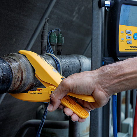 Fieldpiece Instruments Job Link JL3LC Wireless Large Pipe Clamp Probe, Type K, -50-257 Â°F (Measurement Range), -4-122 Â°F (Operating), -4-140 Â°F (Storage), Rapid Railâ„¢ Sensor Technology, Pipe Clamp, Wireless, Wireless (2.4 Ghz/BLE 4.0), 3/4" - 4-1/8" (OD) Jaw Size, Â± 4Â°F (Thermocouple Only), Â± 1.0Â°F (After Field Calibration)