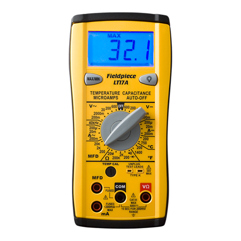 Fieldpiece Instruments LT Series LT17A Digital Multimeter, 600 V, 400 A, LCD, Yes Diode Test, 0.1 mV Resolution, 0.5% + 1 Digit, 1.0% + 1 Digit Current Accuracy