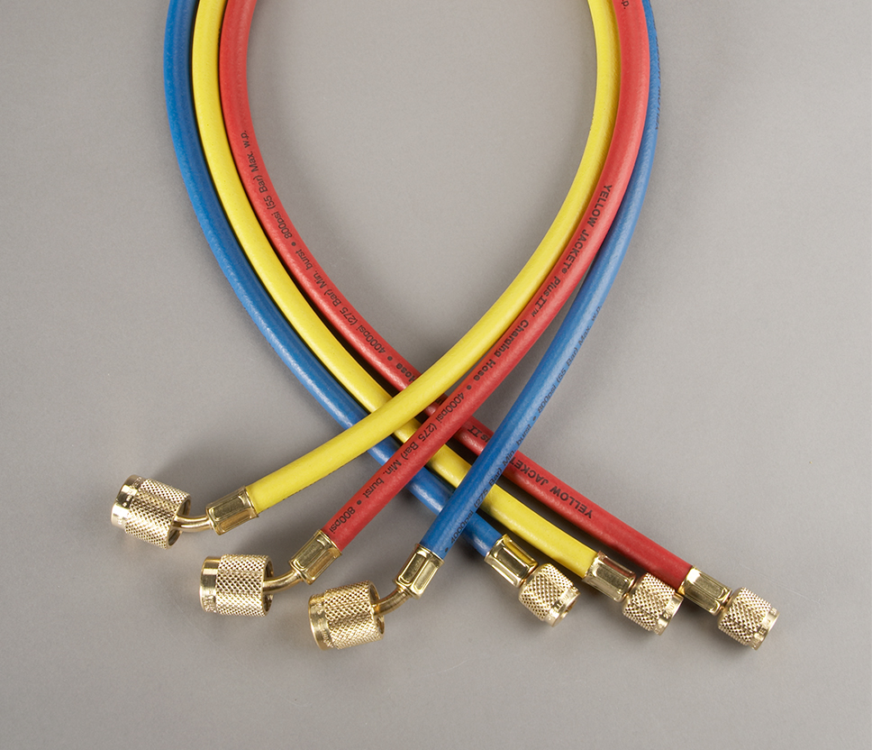 Yellow Jacket® PLUS II™ 22060 Refrigerant Charging Hose With SealRight™ Fitting, 60 in L, Nylon, Yellow