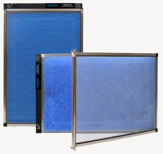 Premier One PureFlo P6100 P6100-1020 Polarized Media Air Cleaner, 10" x 20" x 1" Nominal Size, Polarized Media Filter, 97% (At 0.3 Microns), 819 CFM, 0.14 In. W.g. (@ 819 CFM) Resistance, Polarized, Fiberglass, Filter Rack Mount (Existing)