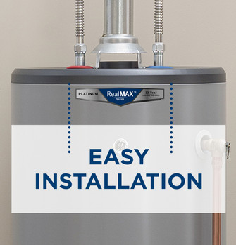 General Electric RealMAX Choice GP40T08BXR Tall LP Water Heater, 40 Gallons Capacity, 36,000 BTU/hr, Propane (LP), 83 GPH First Hour Delivery, 37 GPH (At 90Â°F Rise) Recovery Rate, No Energy Star Compliant, Atmospheric Vent Type
