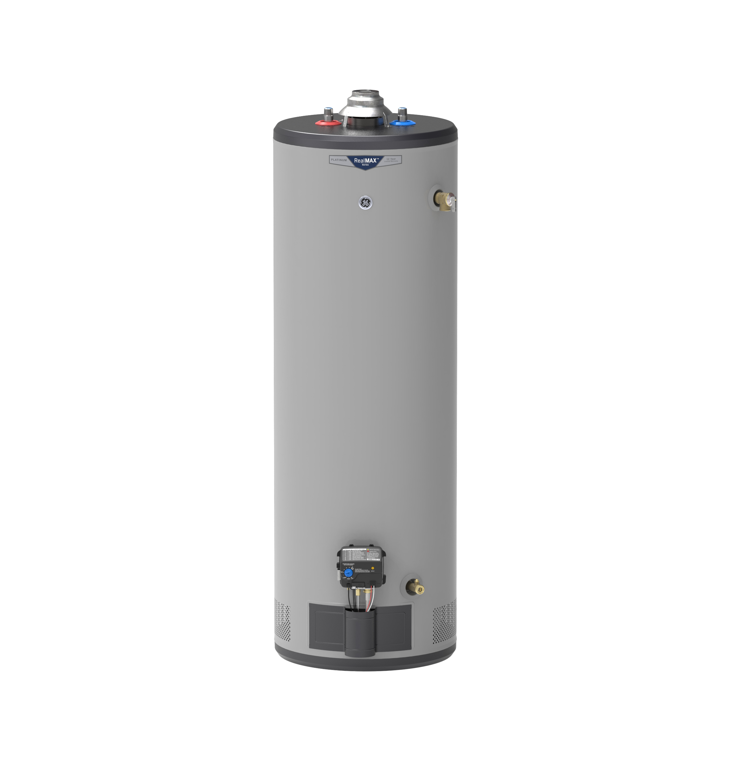 General Electric RealMAX Platinum GP40T12BXR Tall LP Water Heater, 40 Gallons Capacity, 36,000 BTU/hr, Propane (LP), 84 GPH First Hour Delivery, 37.4 GPH (At 90Â°F Rise) Recovery Rate, 0.64 UEF, No Energy Star Compliant