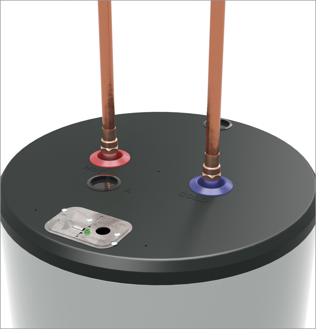 General Electric Smart GE40T12BLM Tall Electric Water Heater, 40 Gallons, 240 V, 5,500 W (Upper), 5,500 W (Lower), 0.92 UEF, 66 Gallons First Hour Delivery, 25.1 GPH (At 90Â°F Rise), 2 Elements