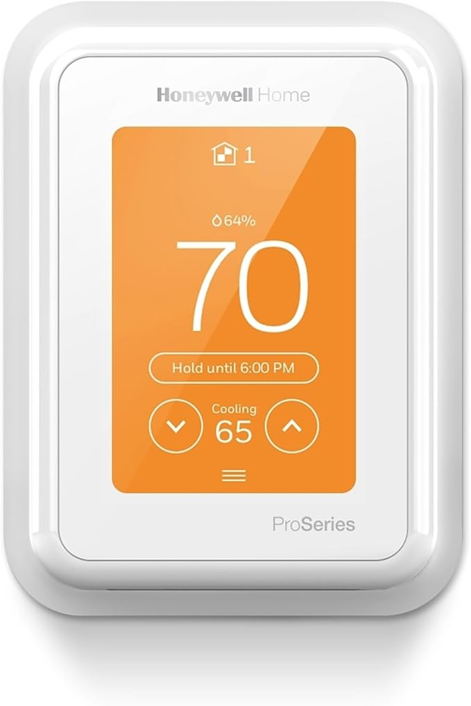 Resideo T10+ Pro THX321WF3003W/U Smart Thermostat, 20-30 VAC, 3 H / 2 C (Heat Pump), 2 H / 2 C (Conventional), 7 Day, 5-1-1 Day, 5-2 Day Or Non-Programmable, On, Auto, Circulating, Color Touchscreen, Thermistor Sensing Element, Wall Mount (UWP Mounting System)