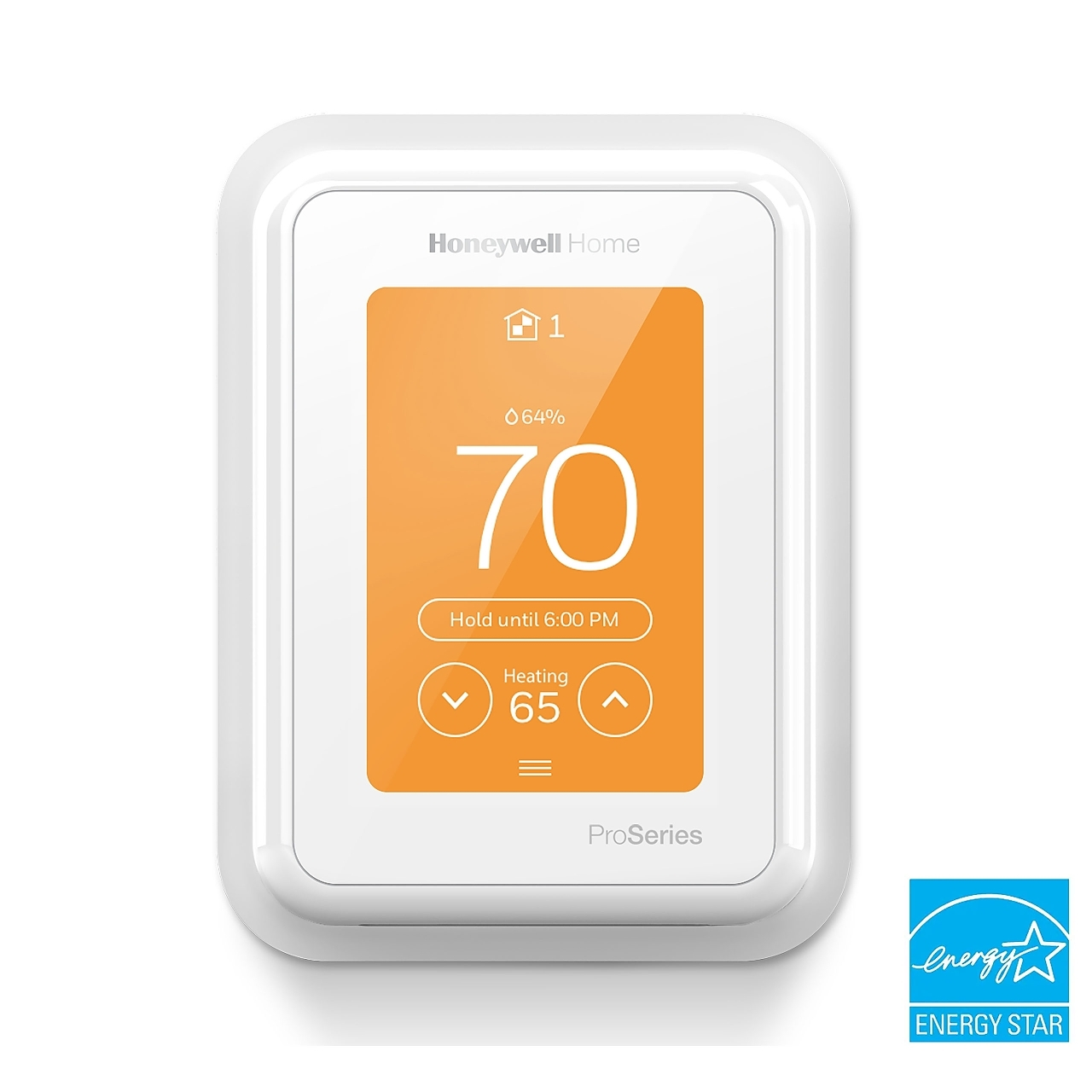 Resideo T10+ Pro THX321WF3003W/U Smart Thermostat, 20-30 VAC, 3 H / 2 C (Heat Pump), 2 H / 2 C (Conventional), 7 Day, 5-1-1 Day, 5-2 Day Or Non-Programmable, On, Auto, Circulating, Color Touchscreen, Thermistor Sensing Element, Wall Mount (UWP Mounting System)