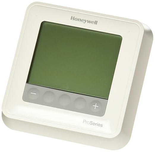 Resideo T6 Pro TH6220U2000 Programmable Thermostat, 7 Day, 5-1-1 Day, 5-2 Day Or Non-Programmable Programmability, 2 H / 2 C (Conventional Systems), 2 H / 1 C (Heat Pump Systems), Auto, Manual, UWP Mount (Wall/Junction Box), Wired / Lead Wires, 20-30 VAC, Dual Powered