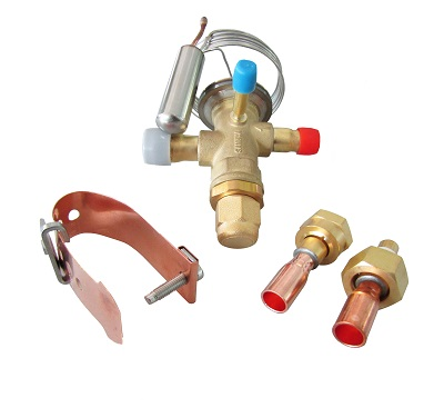 DiversiTech TXVFE TXVFE-2-410A-KIT TXV Kit, 2 Tons Nominal Capacity, R-410A, 3/8" (ODF) Inlet Size, 1/2" (ODF) Outlet Size, ODF Sweat (Inlet/Outlet), Male SAE Flare (Equalizer) End Type, External Equalizer, Balanced Port