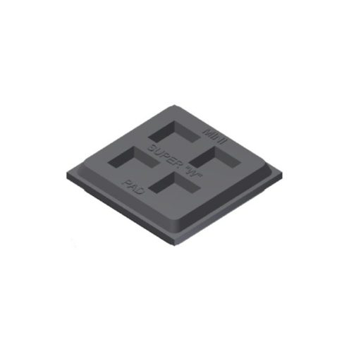 Mason Industries W Series R18X18MSW Neoprene Waffle Pad, 19,440 lbs (Recommended @ 60 PSI) Capacity, Neoprene, 18" Length, 18" Width, 3/8" Height